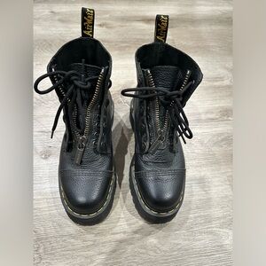 Dr Martin SINCLAIR MILLED NAPPA LEATHER PLATFORM BOOTS